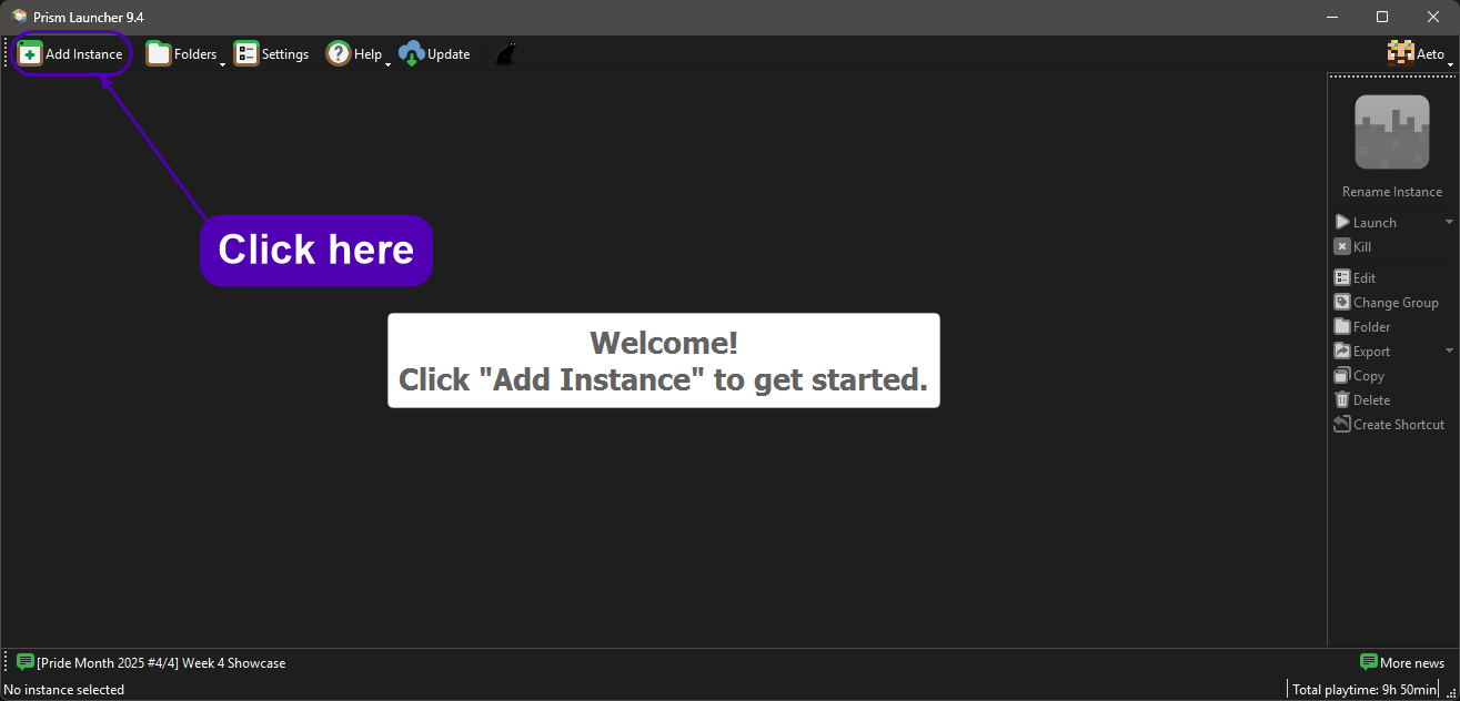Create New Instance
